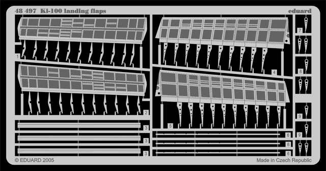 Фототравление Ki-100 landing flaps