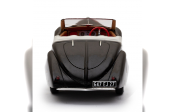 DELAGE D6-70 cabriolet top down (1939) , black