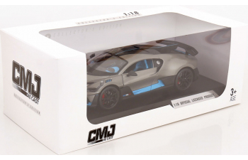 BUGATTI Divo (2018-2021), grey metallic / light blue- black