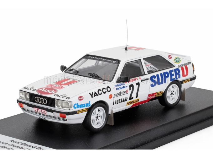 AUDI Quattro Coupe №27 Rally Montecarlo (1987) Maurice Chomat - Michel Roissard, White