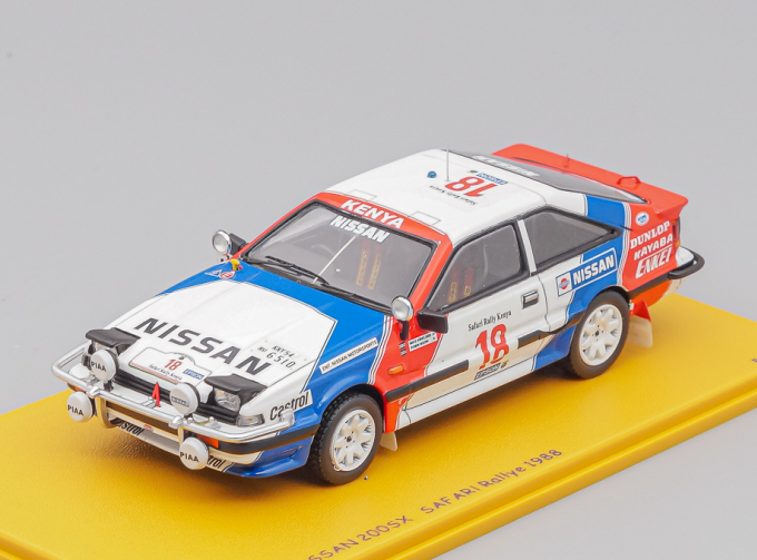 NISSAN 200SX 2nd Safari Rallye #18 (1988), white / red / blue