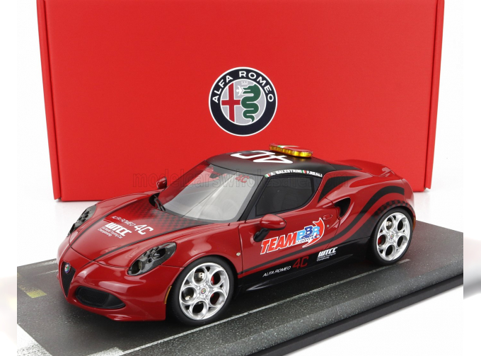 ALFA ROMEO 4c Team Bbr Safety Car Fia World Touring Car Championship Wtcc (2014) - Con Vetrina - With Showcase, Red Met