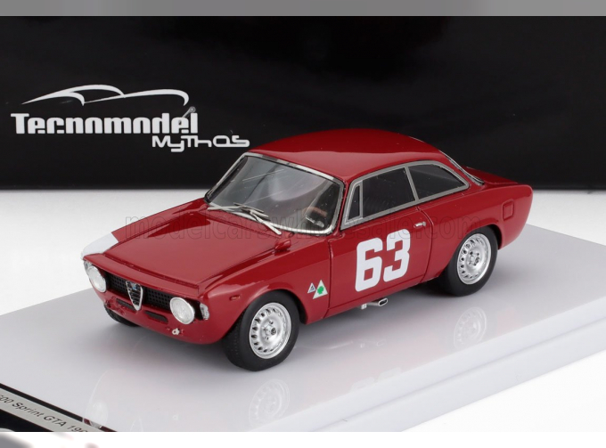 ALFA ROMEO Giulia 1600 Sprint Gta №63 4h Monza (1966) Andrea De Adamich, Red