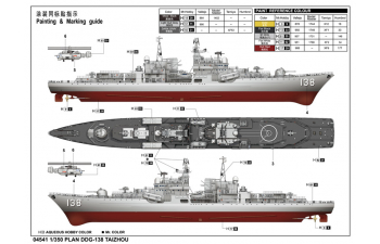Сборная модель Китайский эсминец TAIZHOU