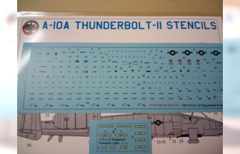 Декаль для A-10A Thunderbolt, тех. надписи