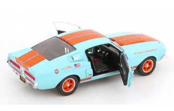 FORD Shelby Mustang Shelby Gt500 Racing №4 Tribute Coupe (1967), Light Blue Orange
