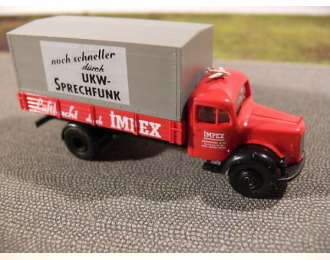 MERCEDES-BENZ L 311 Truck / Canvas "Impex Luftfracht", flamered / black / dustygray