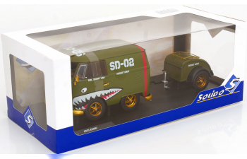 VOLKSWAGEN T1 Kool Kombi Army Fighter (2023), olive-green golden red