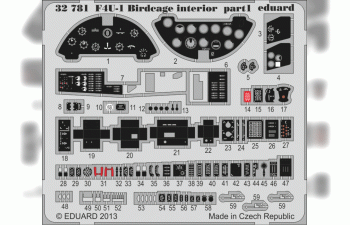 Цветное Фототравление для F4U-1 Birdcage interior S.A.