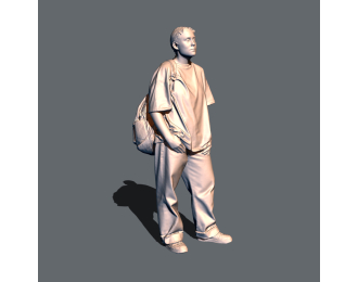 Фигура Лара с рюкзаком (масштаб 1:24, окрашенная)