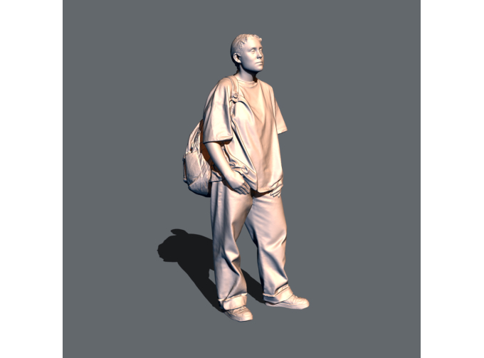 Фигура Лара с рюкзаком, окрашенная