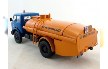 (Уценка!) МАЗ 5334 (ТЗА-7,5-5334) Топливозаправщик, Автомобиль на службе 71, синий с оранжевым