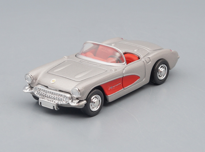 CHEVROLET Corvette (1957), silver / red