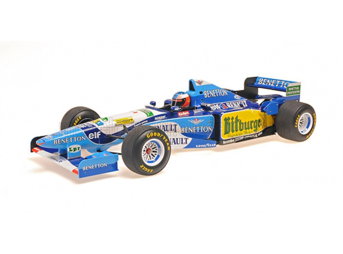 BENETTON F1 B195 Team Mild Seven Renault №1 World Champion Winner European Gp (1995) Michael Schumacher, Blue Yellow