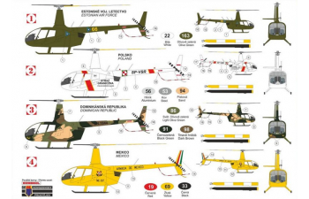 Сборная модель Вертолет Robinson R44 Raven II (ВВС Эстонии, Польши, Мексики, Доминиканской республики)