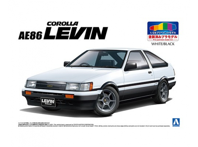 Сборная модель Toyota AE86 Levin '83 (White / Black)