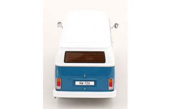 VOLKSWAGEN T2b Bus with Fuchs rims (1972), blue white