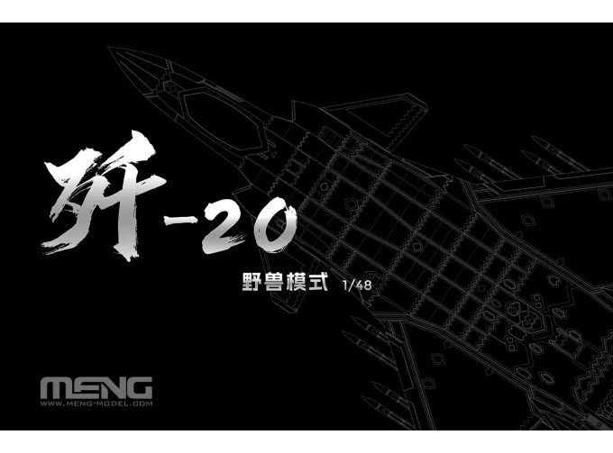 Сборная модель Chinese Chengdu J-20 Stealth Fighter Beast Mode Model Kit