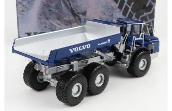 RC VOLVO A40d Truck Cassonato Ribaltabile Cava Mineraria Tractor 3-assi (2001), Blue Silver