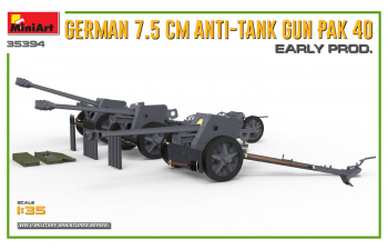 Сборная модель Military German 7.5 Anti-tank Gun Pak 40 (1945)