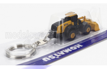 KOMATSU Portachiavi - Keyring Wa475-10 Ruspa Gommata Scraper Tractor (2010), Yellow Black