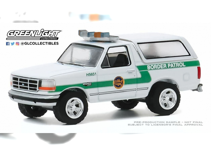 FORD Bronco "U.S. Customs - Border Protection Patrol" (Таможня США и пограничная охрана) 1993