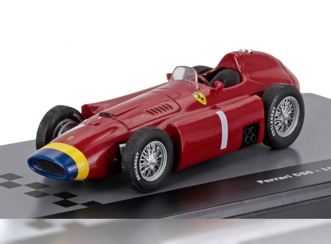 FERRARI F1 D50 №1 World Champion Season (1956) Juan Manuel Fangio - Con Vetrina - With Showcase, Red Yellow Blue
