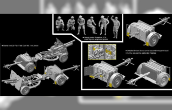 Сборная модель British 25-Pdr. Field Gun Mk.II w/Limber & Crew