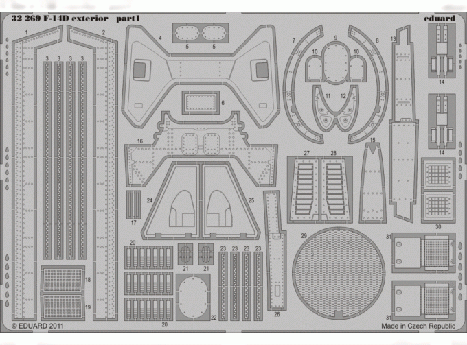 Фототравление для F-14D exterior