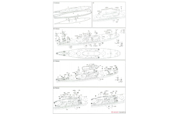 Сборная модель South Dakota Battleship BB-57 1944