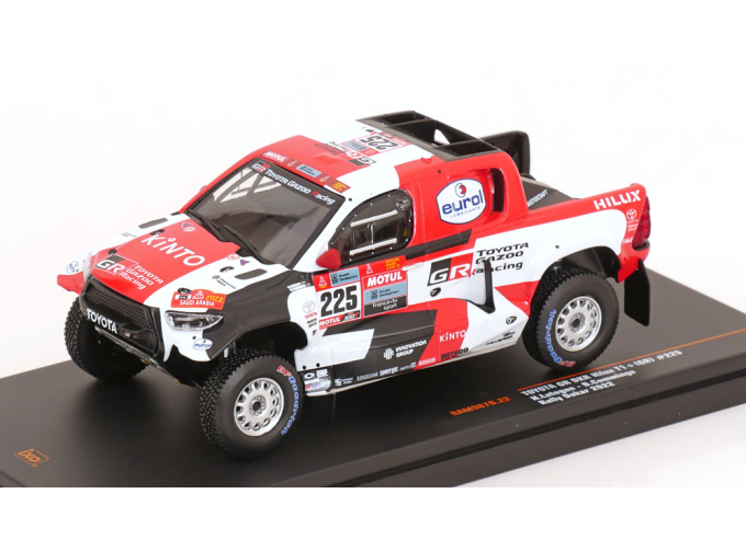 TOYOTA Hilux Gr Dkr Evo T1+ Team Gazoo Racing №225 Rally Dakar (2022) Henk Lategan - Brett Cummings, White Red Black