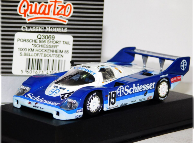 PORSCHE 956 Short Tail "Schiesser" 1000 km Hockenheim 85 S.Bell / T.boutsen #19, white / blue