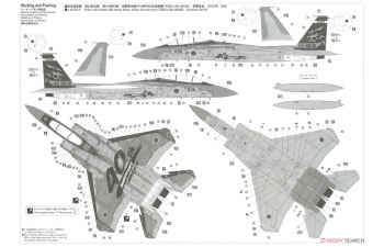 Сборная модель Современный реактивный истребитель ВВС Японии F-15J EAGLE 204SQ NAHA AIR BASE 40th ANNIVERSARY