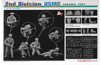 Сборная модель Фигуры USMC 2nd Division (Tarawa 1943)