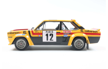 FIAT 131 Abarth Team Calberson №12 7th Rally Montecarlo (1980) Michelle Mouton - Annie Arrii, Yellow Black Red