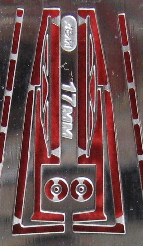 Фототравление Дворники 17мм, блестящий никель