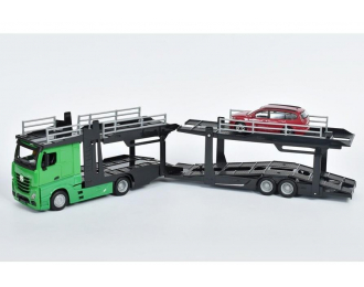 MERCEDES-BENZ Actros Multicar Carrier with Ford Focus, green/white