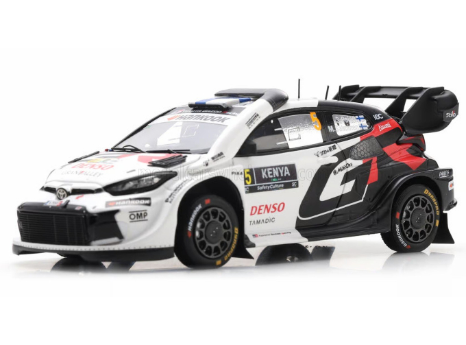 TOYOTA Yaris Gr Hybrid Rally1 Team Toyota Gazoo Racing Wrt №5 4th Rally Safari Sami Pajari - Marko Salminen (2025), White Black