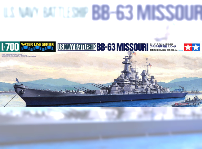 Сборная модель U.S. Battleship Missouri