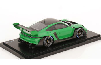 PORSCHE 911 992 Gt3 R №0 Racing Coupe (2023) - Con Vetrina - With Showcase, Green Black