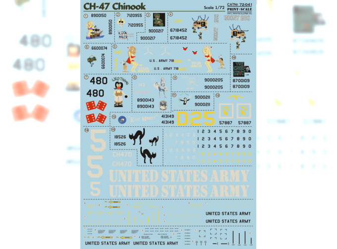 CH-47 Chinook Wet decal