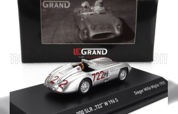 MERCEDES-BENZ 300 Slr Spider N722 Winner Mille Miglia (1955) Stirling Moss - Denis Jenkinson, Silver