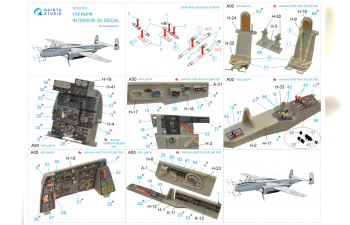 3D Декаль интерьера кабины He 219 (ZM SWS)