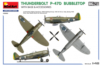 Сборная модель P-47d-30 Thunderbolt Bubbletop Airplane Military With Base & Accessories 1942