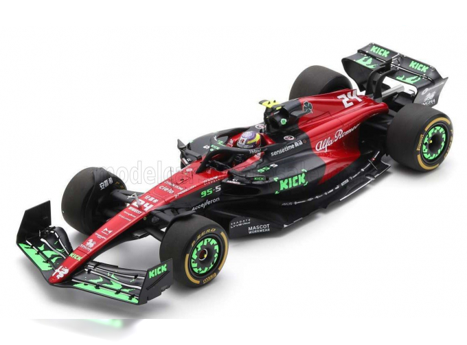 ALFA ROMEO F1 C43 Team Orlen №24 Belgium Gp (2023) Guanyu Zhou, Black Red