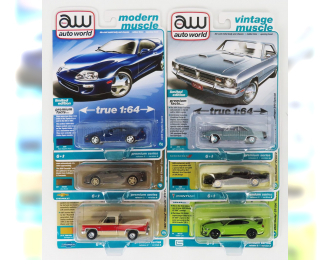 CHEVROLET Set Assortment 6 Vintage Muscle Cars Pieces, Various