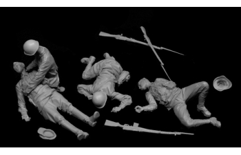 Сборная модель фигурки "После боя-2" 4 шт