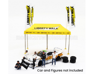 ACCESSORIES Diorama Area Service Paddok Liberty Walk - Car Not Included, Yellow