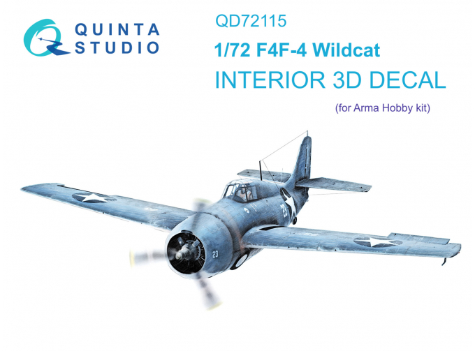 3D Декаль интерьера кабины F4F-4 Wildcat (Arma Hobby)