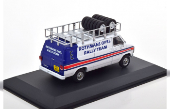 CHEVROLET G-Serie техничка "Rothmans Opel Rally Team" с багажником и колесами на крыше 1983